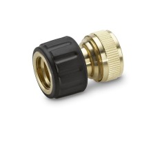 Латунный коннектор Karcher с аквастопом 3/4”