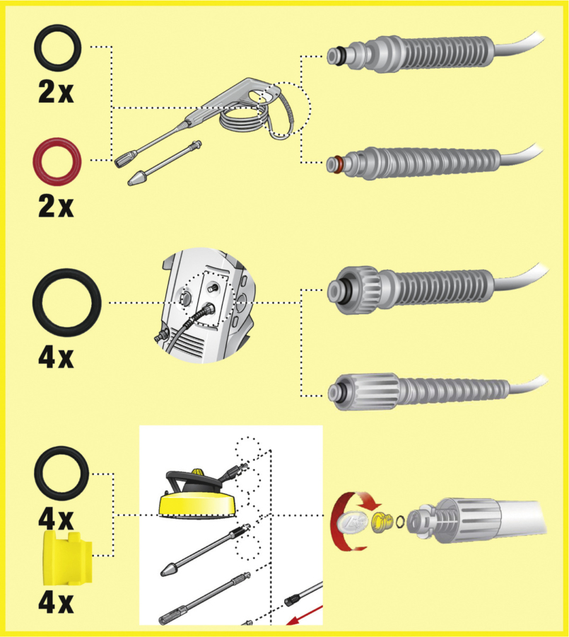 Комплект колец круглого сечения Karcher купить в Минске